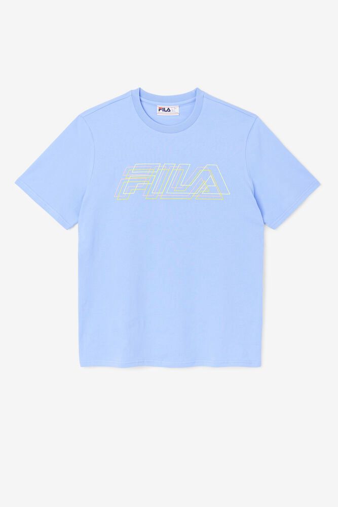 Fila T-Shirt Mens Blue Lakosa - Ireland 63704-HINF